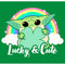 Men's Star Wars: The Mandalorian Grogu St. Patrick's Day Rainbow Lucky and Cute T-Shirt