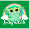 Junior's Star Wars: The Mandalorian Grogu St. Patrick's Day Rainbow Lucky and Cute T-Shirt