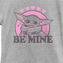 Girl's Star Wars: The Mandalorian Valentine's Day Grogu Be Mine Retro T-Shirt