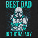 Men's Star Wars: The Mandalorian Best Dad in the Galaxy Grogu and Din Djarin T-Shirt