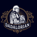 Men's Star Wars: The Mandalorian Grogu and Din Djarin Dadalorian Banner Sketch T-Shirt