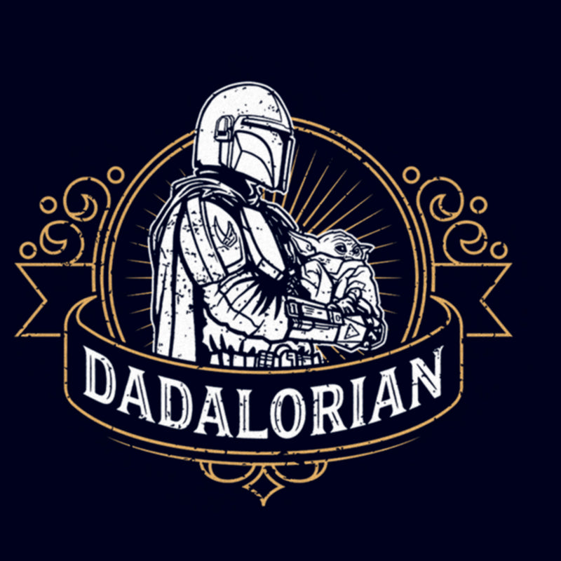 Junior's Star Wars: The Mandalorian Grogu and Din Djarin Dadalorian Banner Sketch T-Shirt