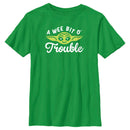 Boy's Star Wars: The Mandalorian St. Patrick's Day Grogu A Wee Bit O' Trouble T-Shirt