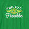 Boy's Star Wars: The Mandalorian St. Patrick's Day Grogu A Wee Bit O' Trouble T-Shirt