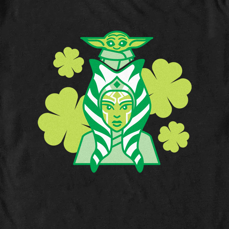 Men's Star Wars: The Mandalorian St. Patrick's Day Ahsoka Tano and Grogu T-Shirt