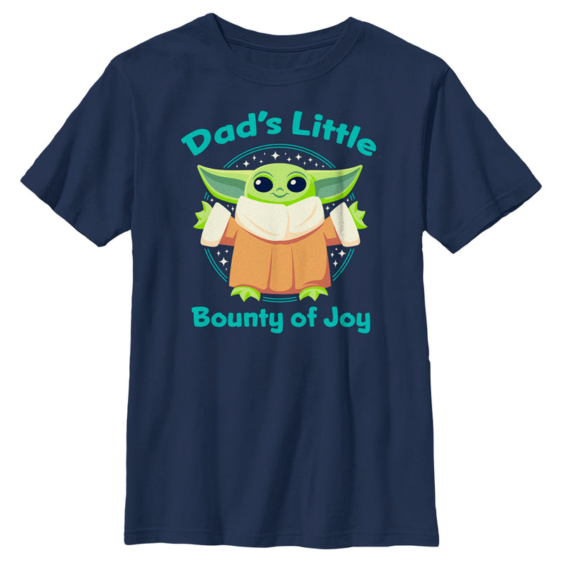 Boy's Star Wars: The Mandalorian Grogu Dad's Little Bounty of Joy T-Shirt