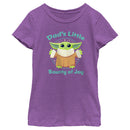 Girl's Star Wars: The Mandalorian Grogu Dad's Little Bounty of Joy T-Shirt