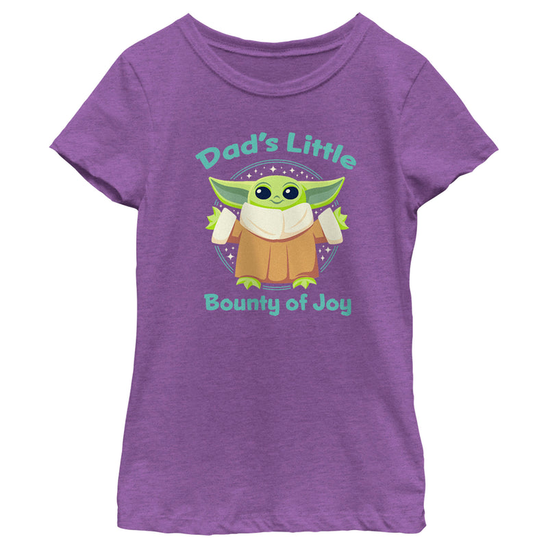 Girl's Star Wars: The Mandalorian Grogu Dad's Little Bounty of Joy T-Shirt