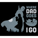Men's Star Wars: The Mandalorian Grogu and Din Djarin Where Dad Goes I Go T-Shirt