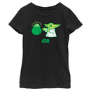 Girl's Star Wars: The Mandalorian St. Patrick's Day Grogu Pot of Gold T-Shirt