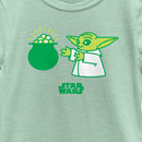 Girl's Star Wars: The Mandalorian St. Patrick's Day Grogu Pot of Gold T-Shirt