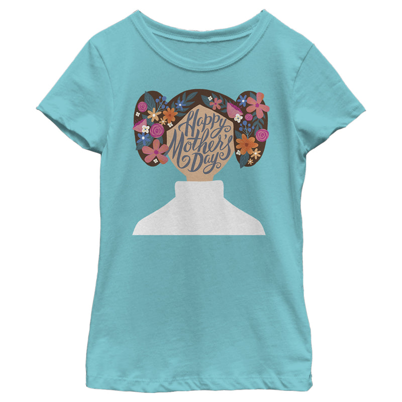 Girl's Star Wars: A New Hope Princess Leia Abstract Happy Mother's Day T-Shirt