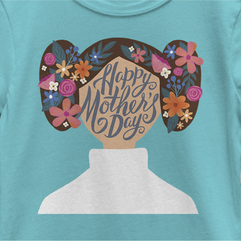 Girl's Star Wars: A New Hope Princess Leia Abstract Happy Mother's Day T-Shirt