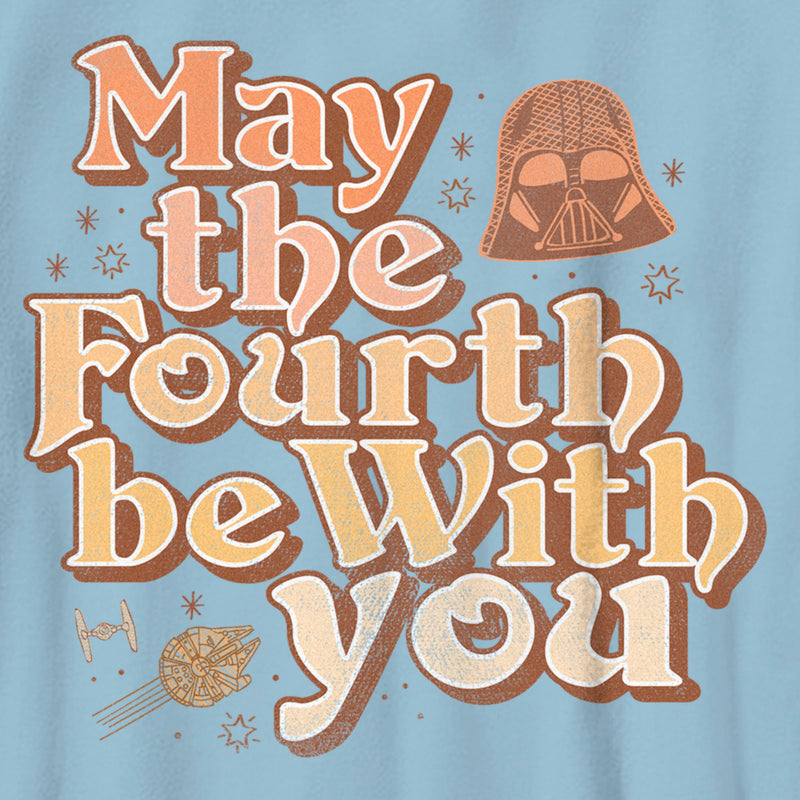 Boy's Star Wars Retro Darth Vader May the Fourth Be With You T-Shirt