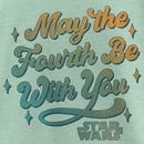 Girl's Star Wars May the Fourth Be With You Retro Logo T-Shirt