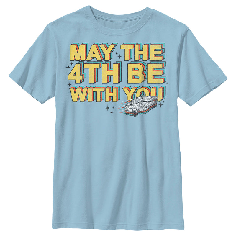 Boy's Star Wars Millennium Falcon May the 4th Be With You T-Shirt