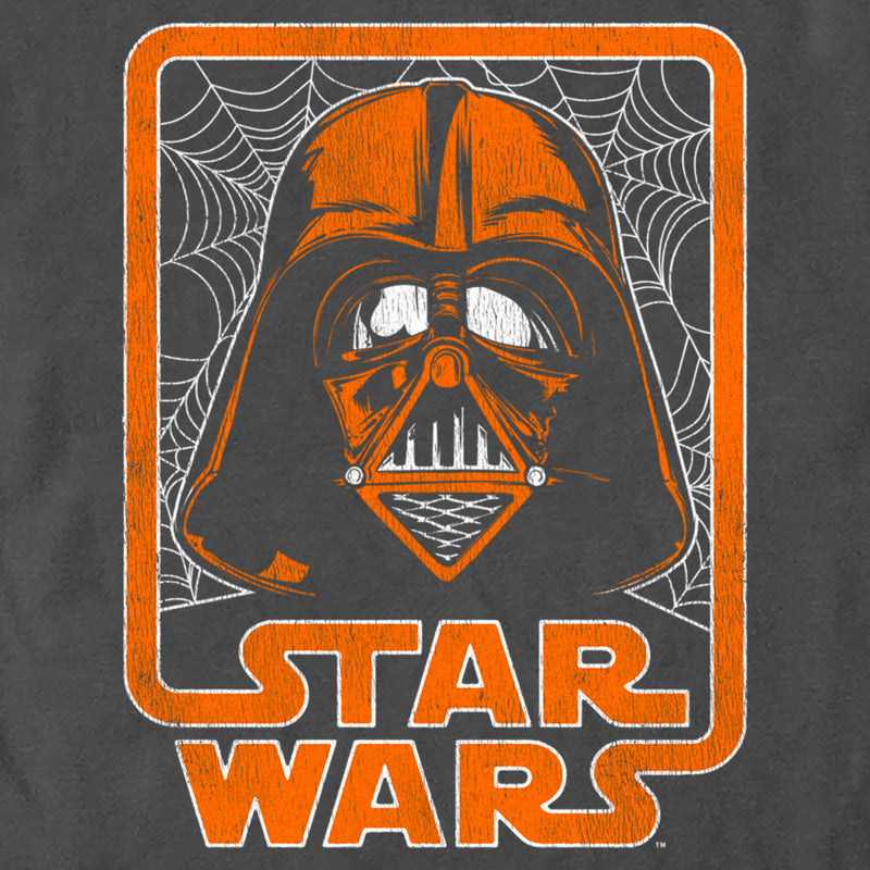 Men's Star Wars Halloween Darth Vader Spooky Spider Webs Logo T-Shirt