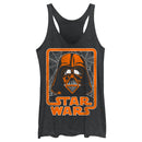 Women's Star Wars Halloween Darth Vader Spider Webs Logo Racerback Tank Top