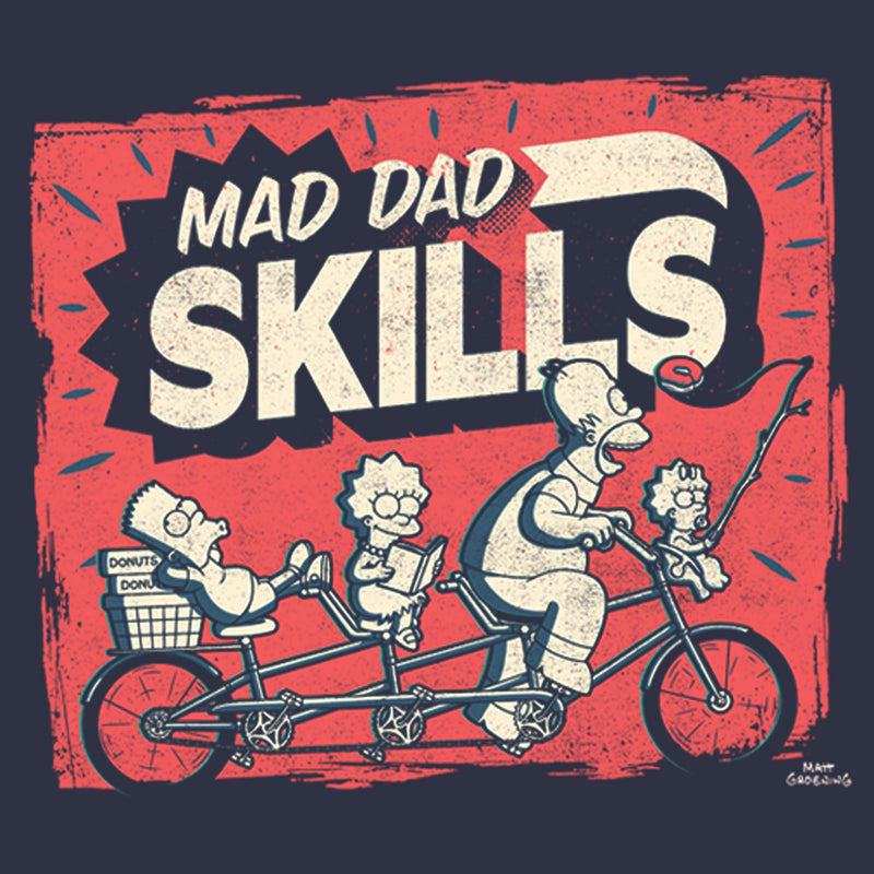 Women's The Simpsons Father's Day Mad Dad Skills T-Shirt