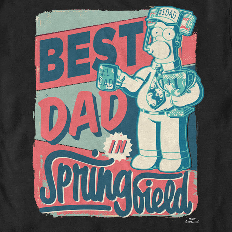 Men's The Simpsons Father's Day Best Dad in Springfield T-Shirt