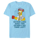 Men's The Simpsons How Long Does Father's Day Last? T-Shirt