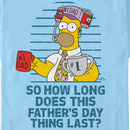 Men's The Simpsons How Long Does Father's Day Last? T-Shirt