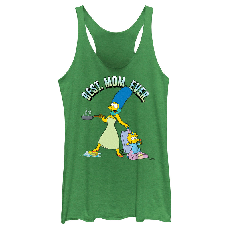 Women's The Simpsons Marge Best. Mom. Ever. Racerback Tank Top