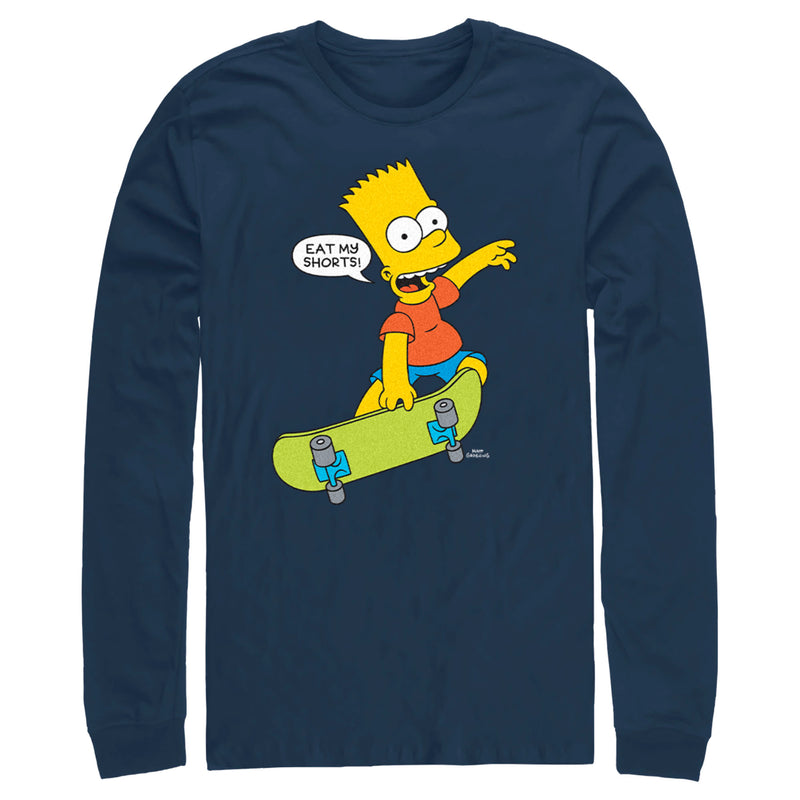 Men's The Simpsons Bart Eat My Shorts Long Sleeve Shirt