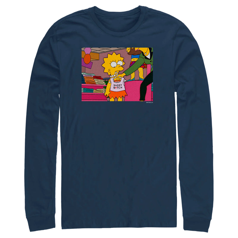 Men's The Simpsons Sassy Lisa Scene Long Sleeve Shirt