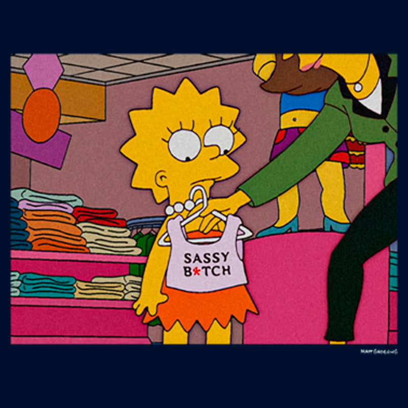 Men's The Simpsons Sassy Lisa Scene Long Sleeve Shirt