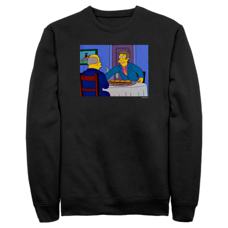 Men's The Simpsons Skinner and Chalmers Steamed Hams Scene Sweatshirt