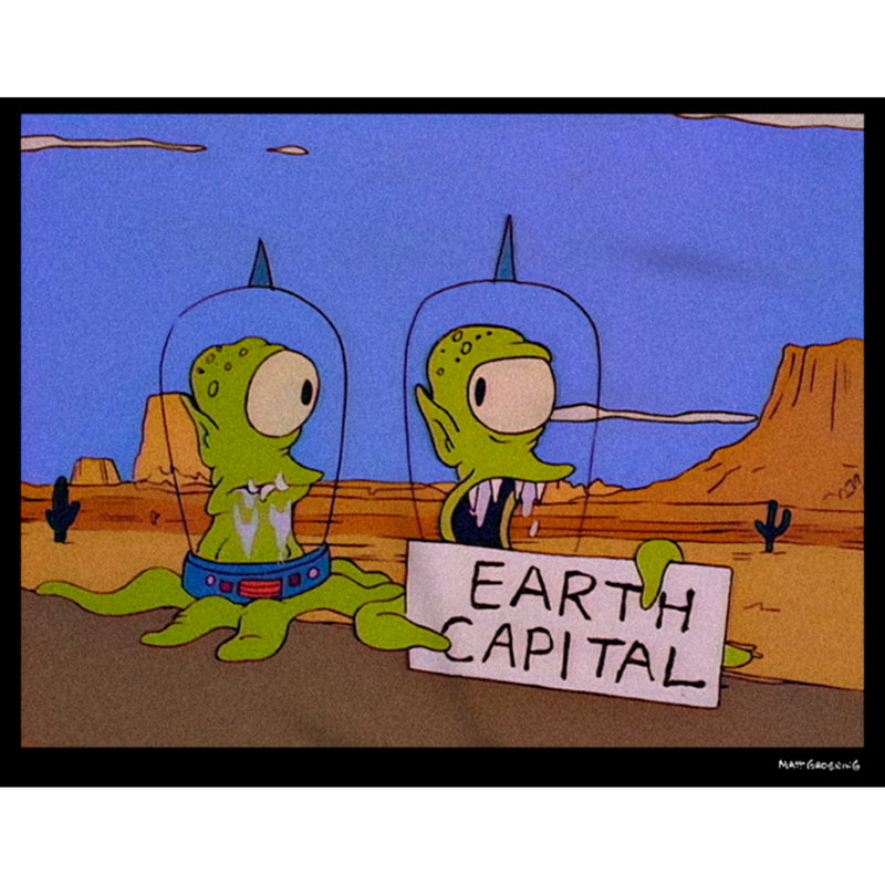 Men's The Simpsons Earth Capital Long Sleeve Shirt