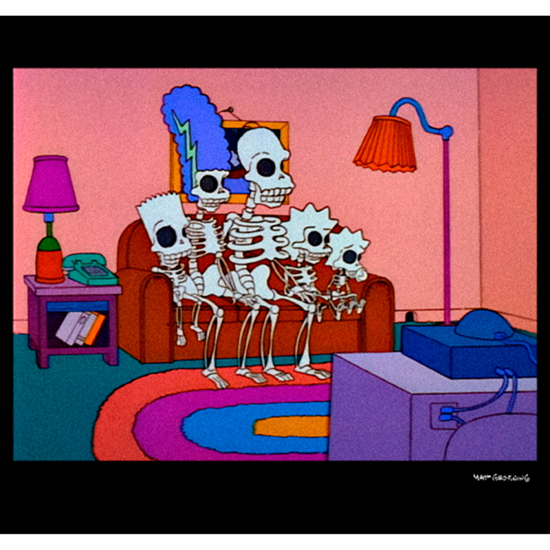 Men's The Simpsons Skeleton Family Inside House Sweatshirt