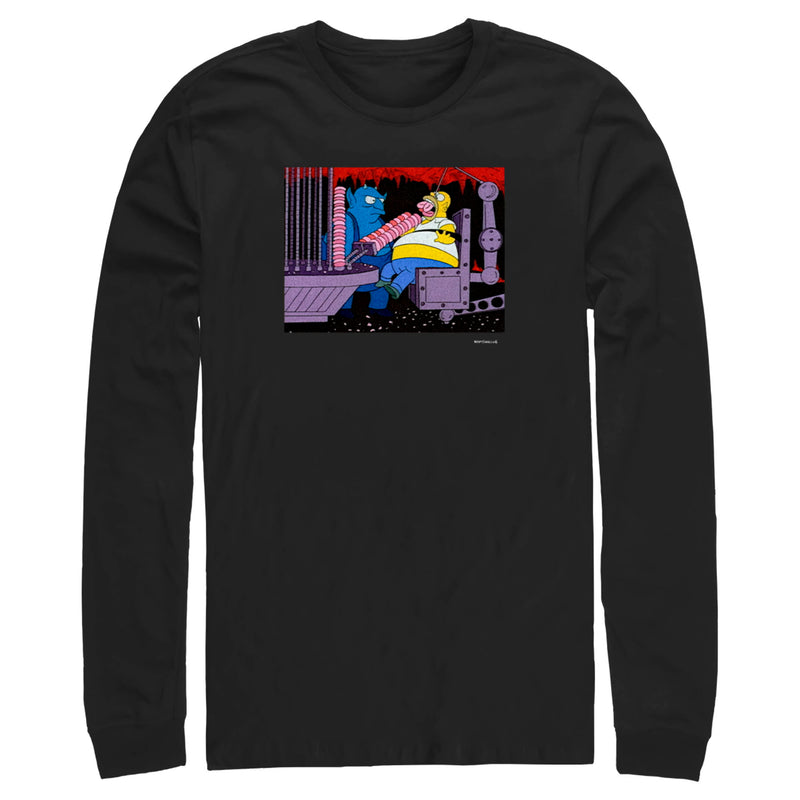 Men's The Simpsons Homer and the Devil Long Sleeve Shirt