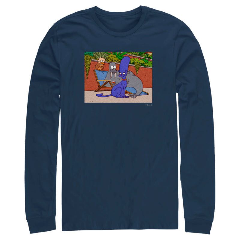 Men's The Simpsons Treehouse of Horrors Animals Scene Long Sleeve Shirt