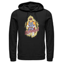 Men's The Simpsons Distressed Duffman Portrait Pull Over Hoodie