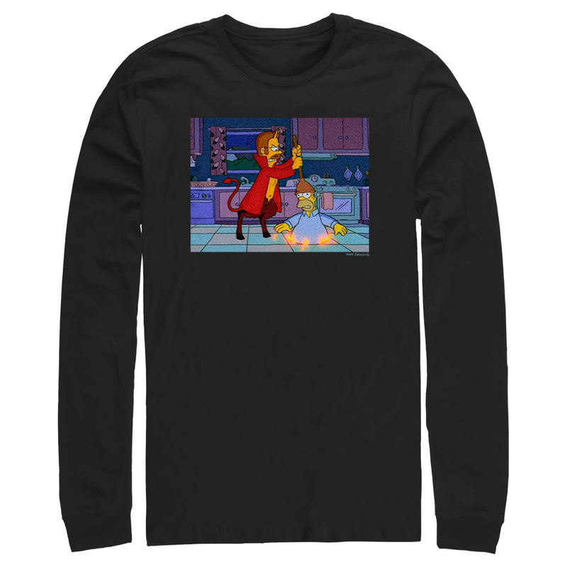 Men's The Simpsons Homer in Hell Long Sleeve Shirt