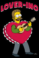 Men's The Simpsons Valentine's Day Ned Flanders Lover-ino T-Shirt