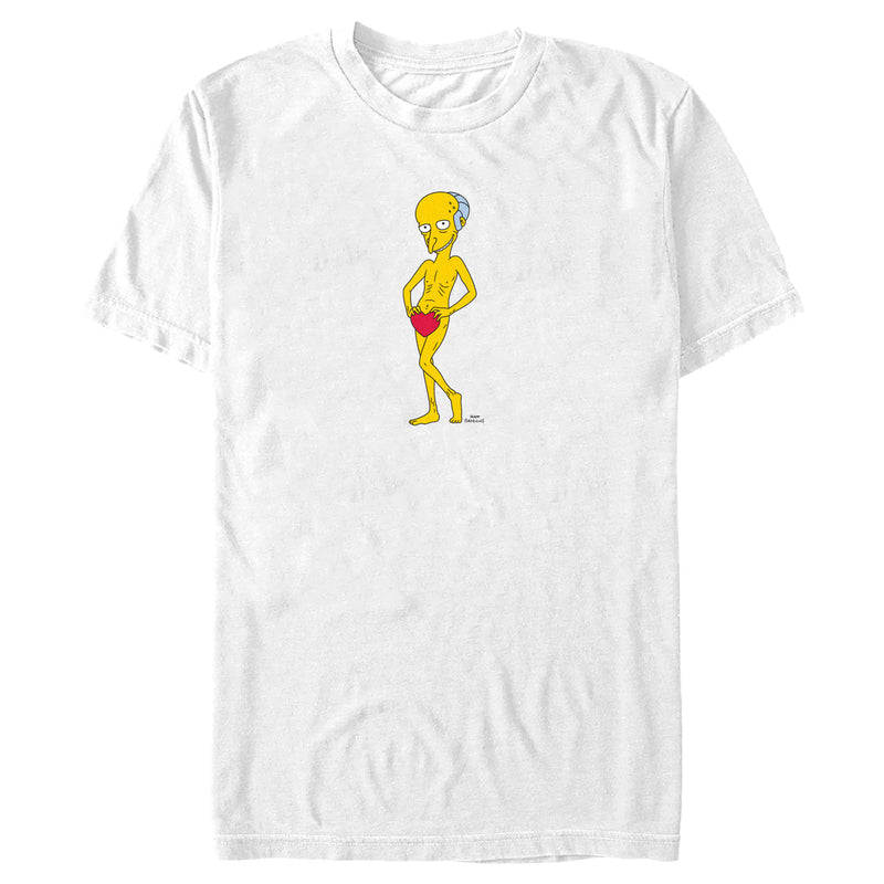 Men's The Simpsons Mr. Burns Fun Heart T-Shirt