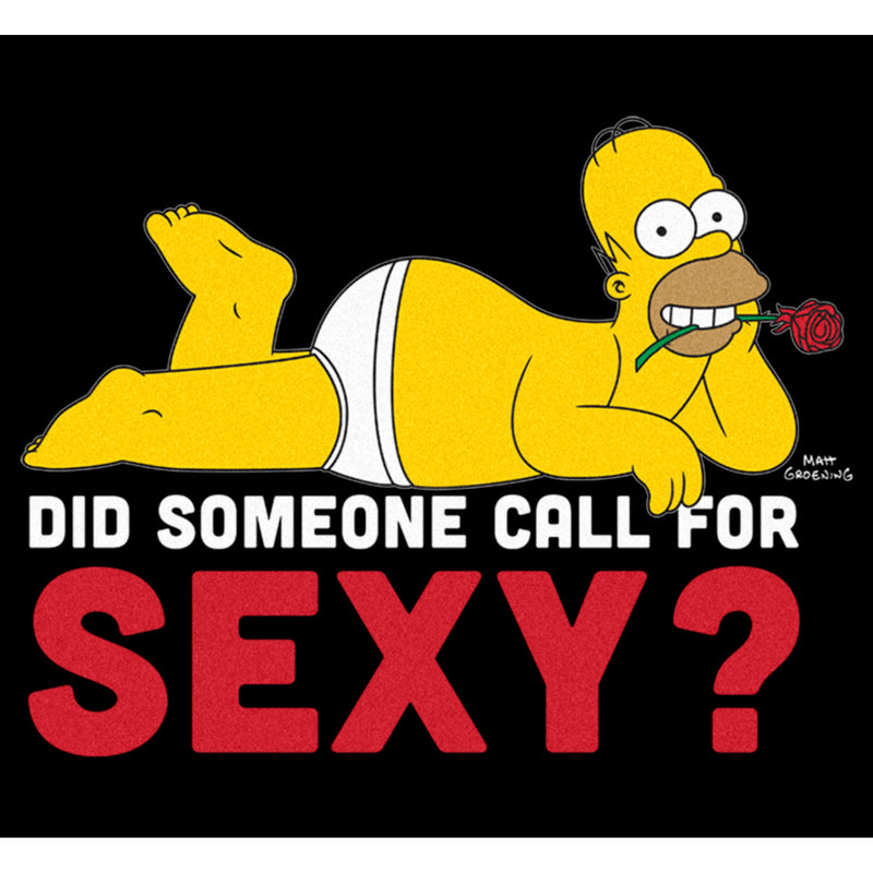 Men's The Simpsons Valentine's Day Homer Did Someone Call for Sexy? T-Shirt