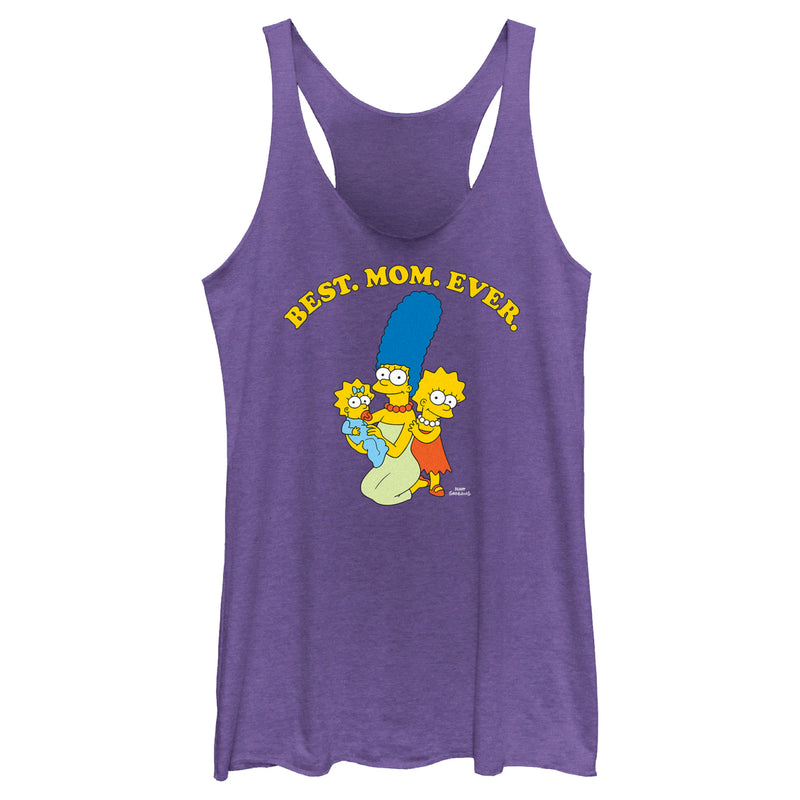 Women's The Simpsons Marge Best Mom Ever Racerback Tank Top