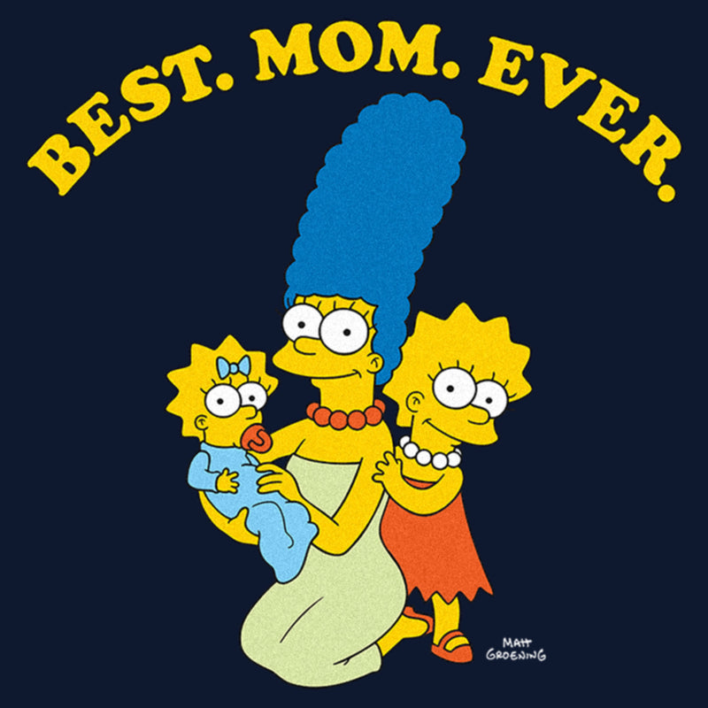 Junior's The Simpsons Marge Best Mom Ever Cowl Neck Sweatshirt