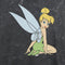 Junior's Peter Pan Tinker Bell Distressed Wings Portrait T-Shirt