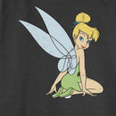 Junior's Peter Pan Tinker Bell Distressed Wings Portrait Sweatshirt