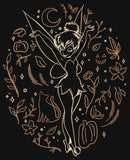 Girl's Peter Pan Tinkerbell Spooky Line Art T-Shirt