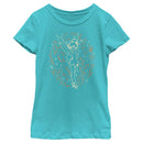 Girl's Peter Pan Tinkerbell Spooky Line Art T-Shirt
