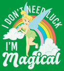 Junior's Peter Pan St. Patrick's Day Tinkerbell I Don't Need Luck I'm Magical T-Shirt