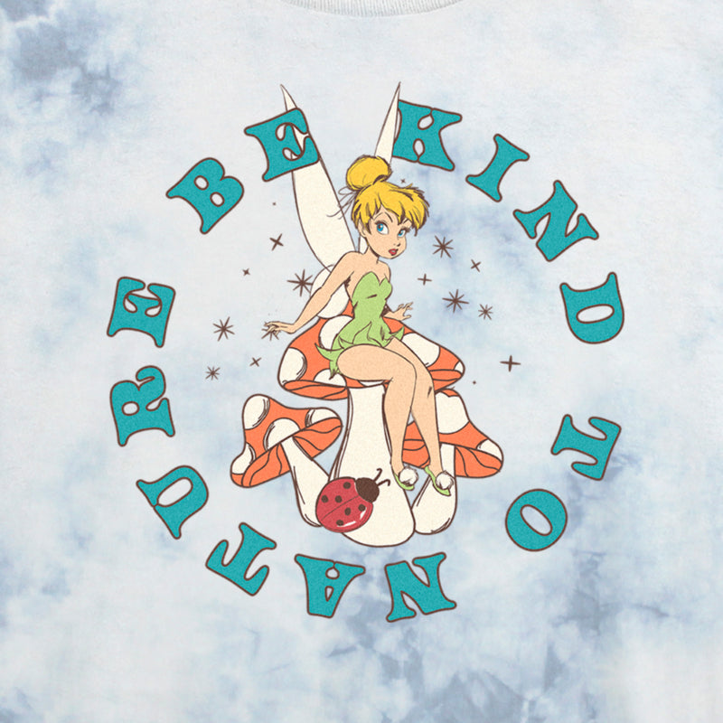 Junior's Peter Pan Tinker Bell Be Kind to Nature Mushroom T-Shirt