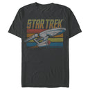 Men's Star Trek Rainbow Vintage USS Enterprise Starship T-Shirt