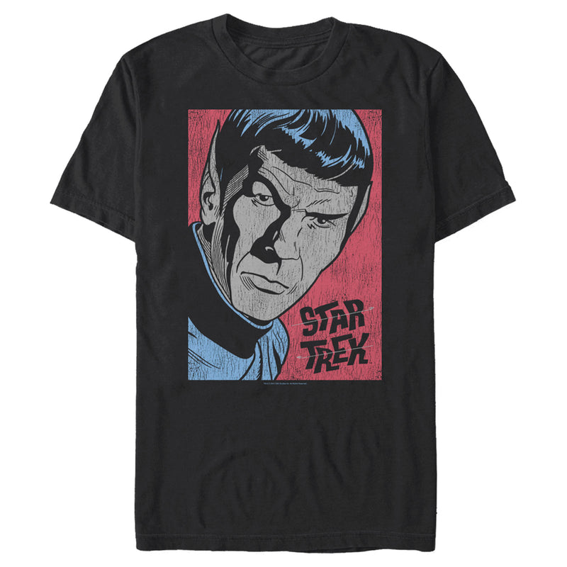 Men's Star Trek: The Animated Series Spock Comic Poster T-Shirt
